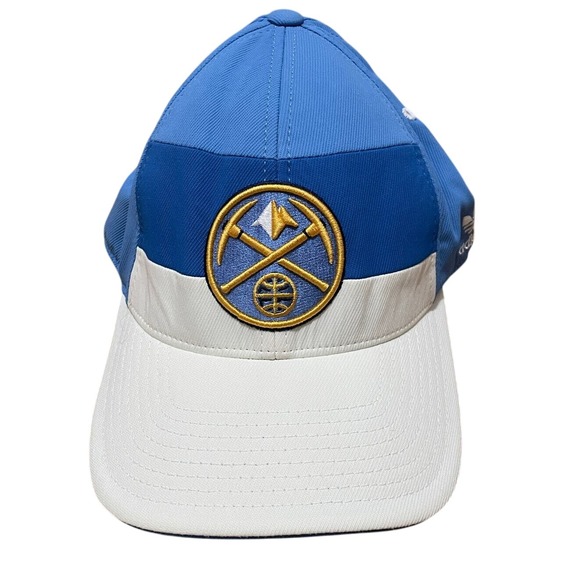 Denver‎ Nuggets Adidas NBA Hat Cap Fitted OSFA Blue Gold Basketball Fan Gear - Picture 1 of 8